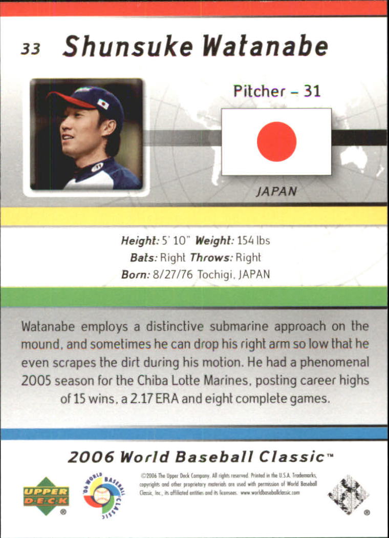 2006 Upper Deck World Baseball Classic Box Set Baseball Card Pick - Picture 53 of 75
