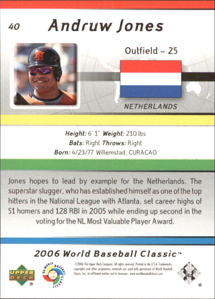 2006 Upper Deck World Baseball Classic Box Set Baseball Card Pick - Picture 61 of 75