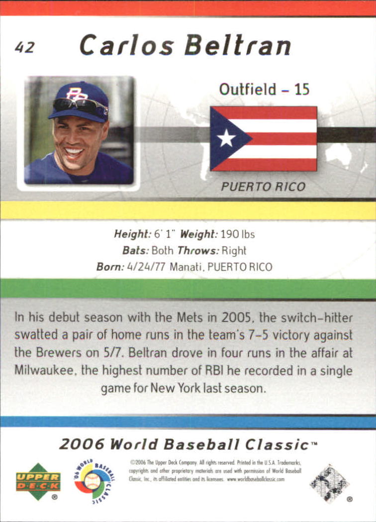 2006 Upper Deck World Baseball Classic Box Set Baseball Card Pick - Picture 65 of 75