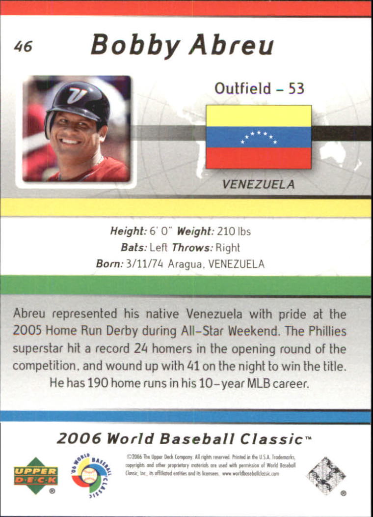 2006 Upper Deck World Baseball Classic Box Set Baseball Card Pick - Picture 73 of 75