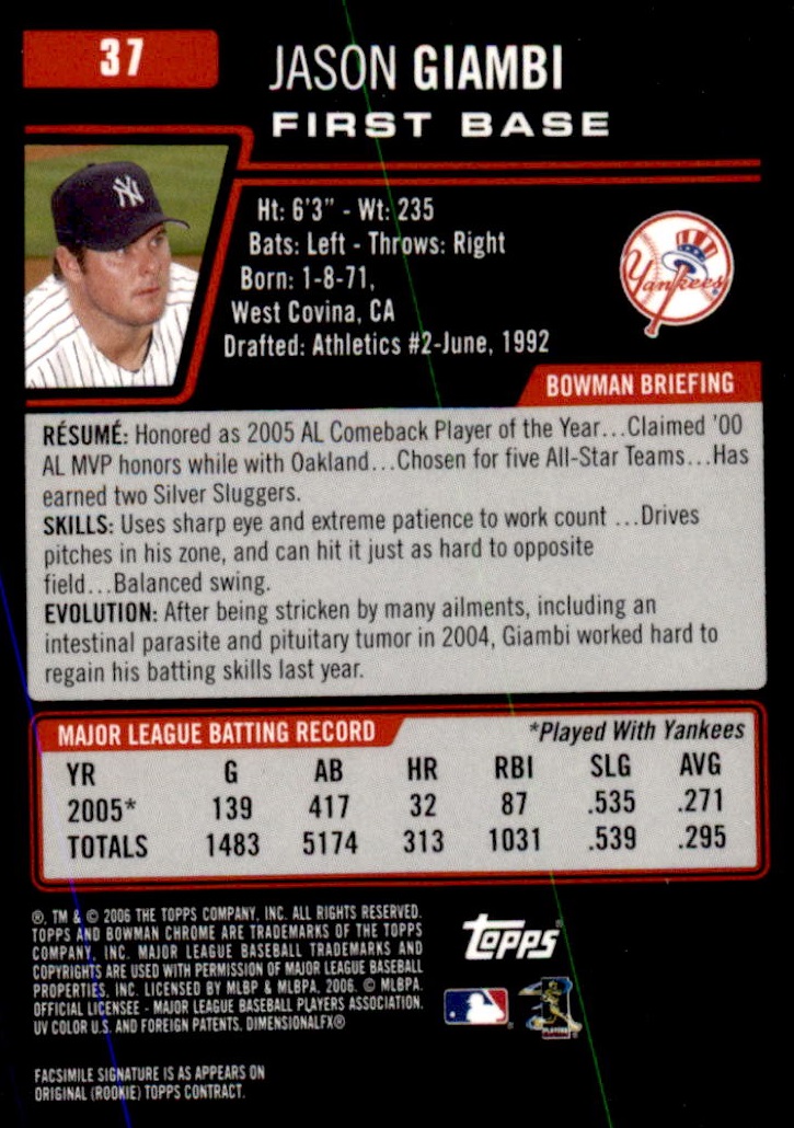 2006 Bowman Chrome Baseball Part 1 - Picture 53 of 412