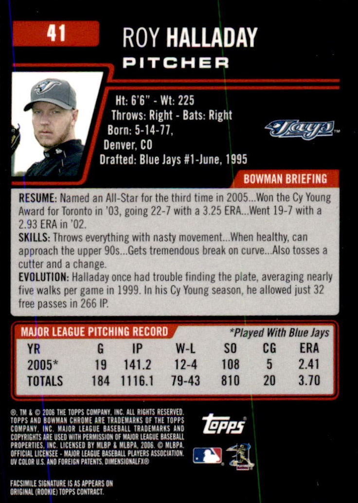 2006 Bowman Chrome Baseball Part 1 - Picture 61 of 412