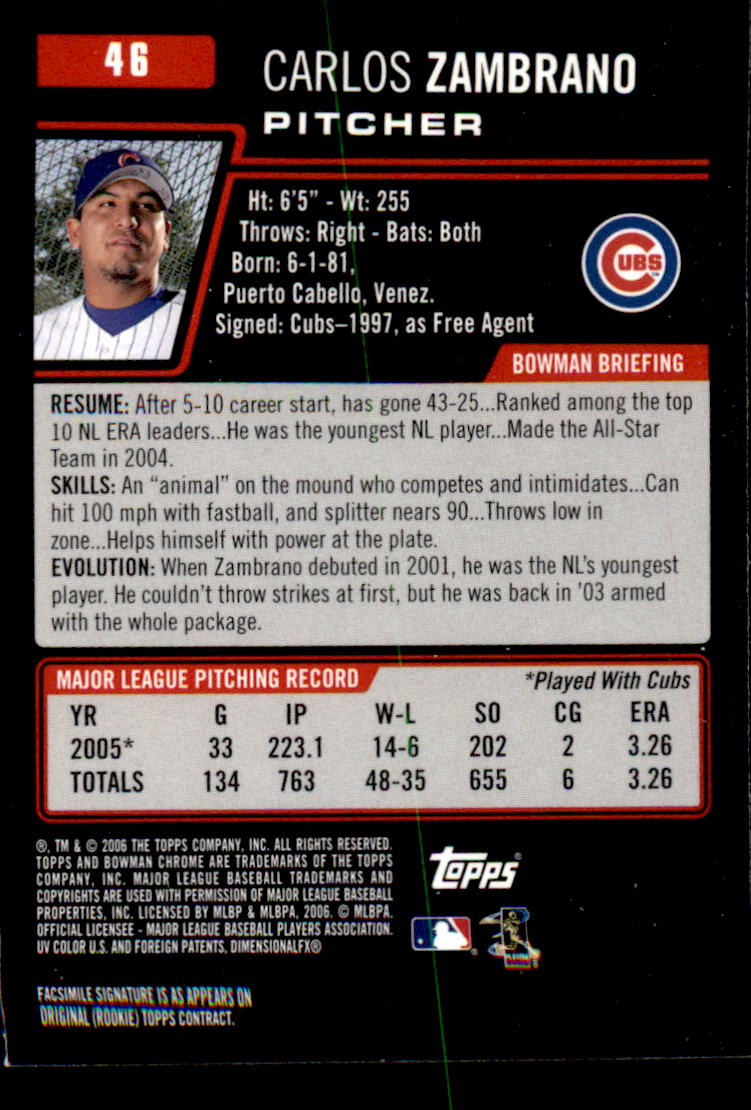 2006 Bowman Chrome Baseball Part 1 - Picture 71 of 412