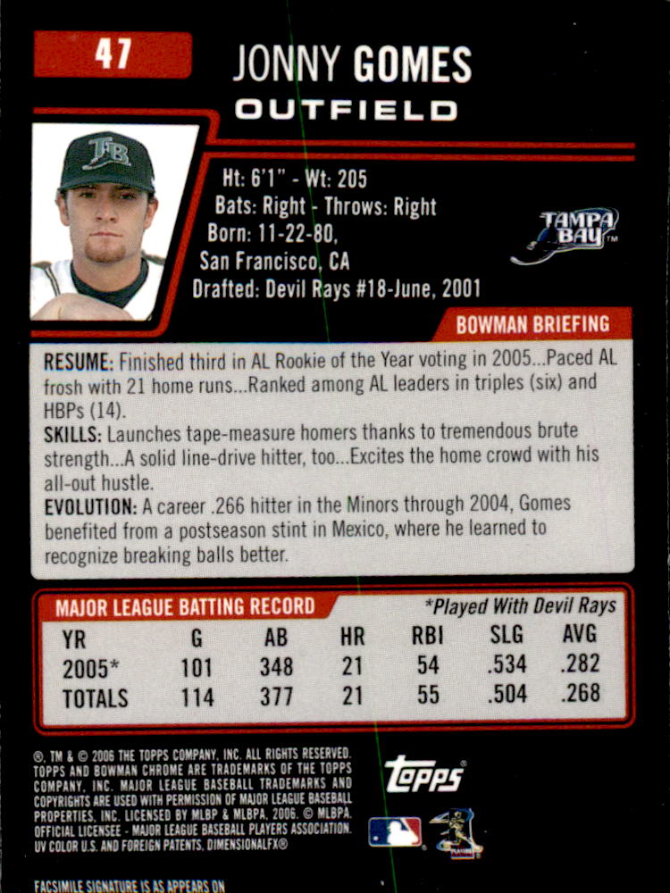 2006 Bowman Chrome Baseball Part 1 - Picture 73 of 412