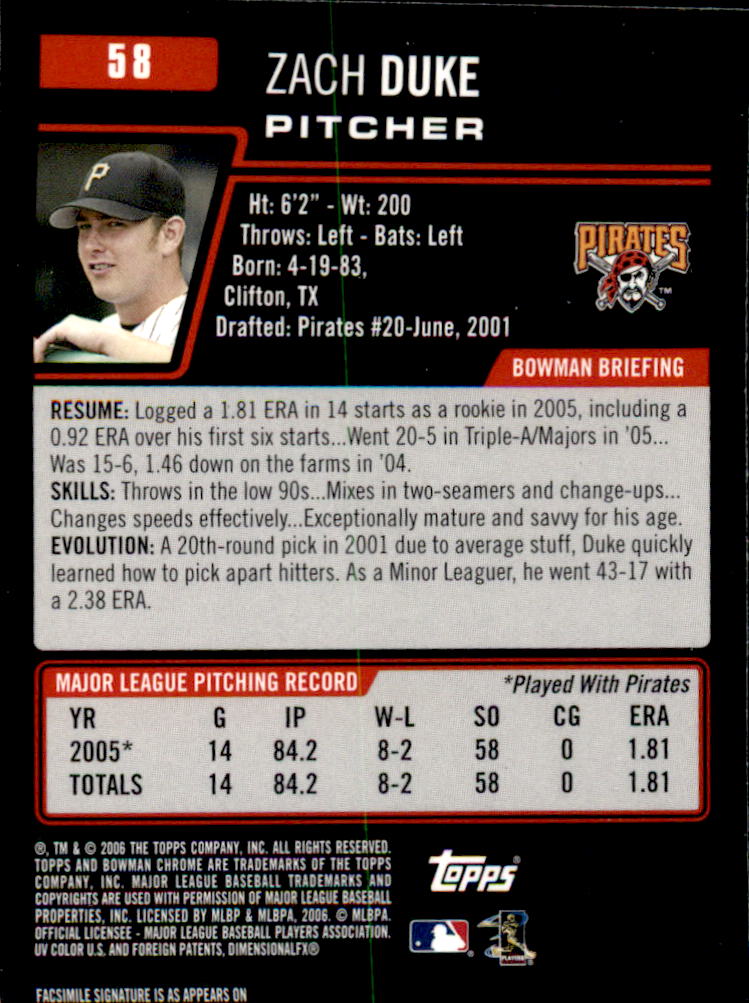 2006 Bowman Chrome Baseball Part 1 - Picture 87 of 412
