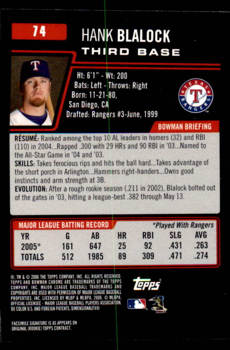 2006 Bowman Chrome Baseball Part 1 - Picture 109 of 412