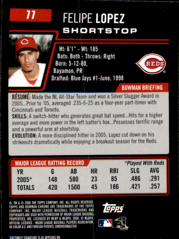 2006 Bowman Chrome Baseball Part 1 - Picture 115 of 412