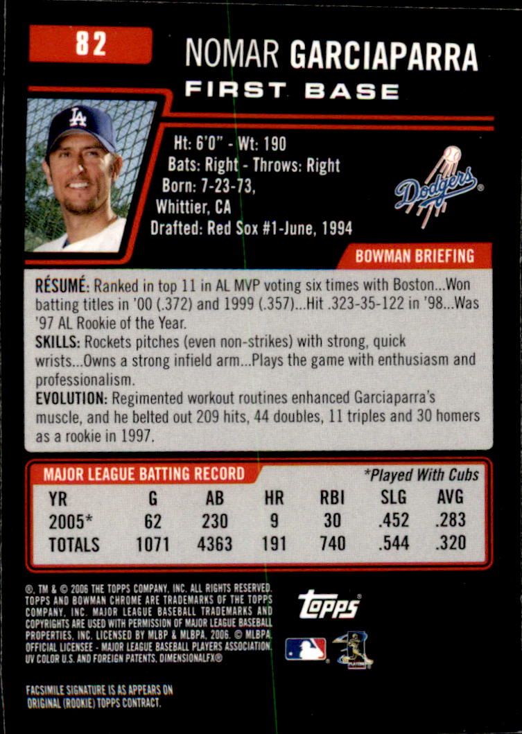 2006 Bowman Chrome Baseball Part 1 - Picture 121 of 412