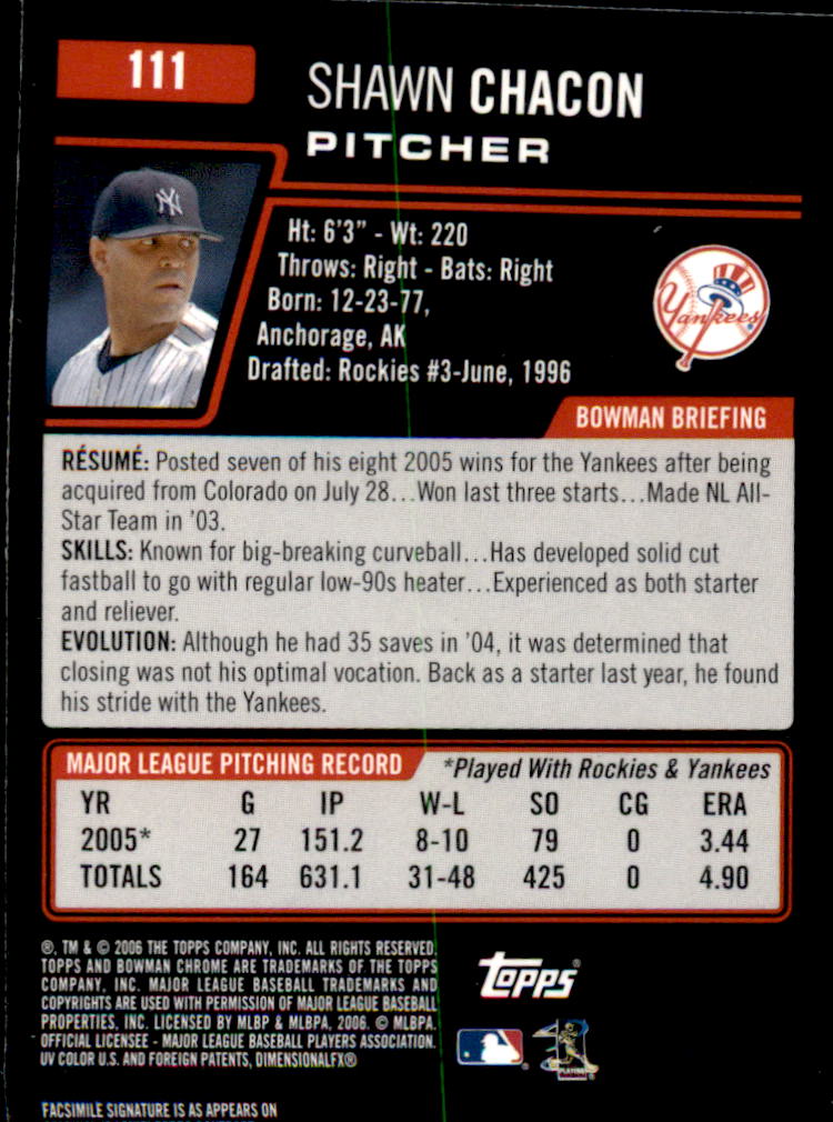 2006 Bowman Chrome Baseball Part 1 - Picture 170 of 412