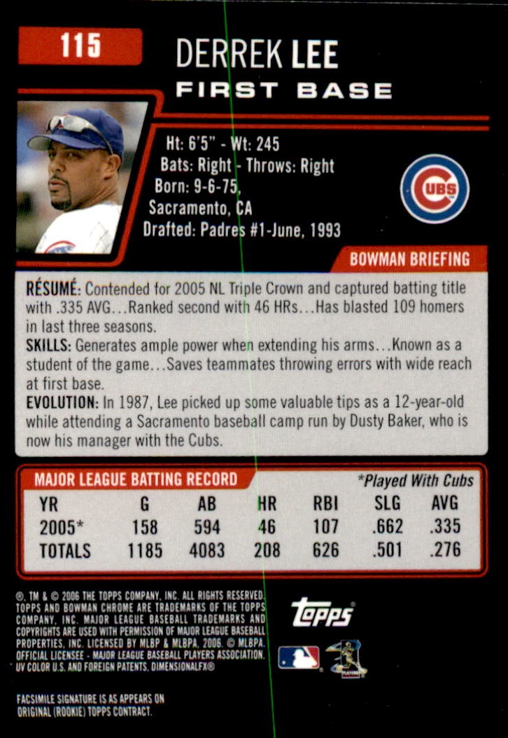 2006 Bowman Chrome Baseball Part 1 - Picture 174 of 412