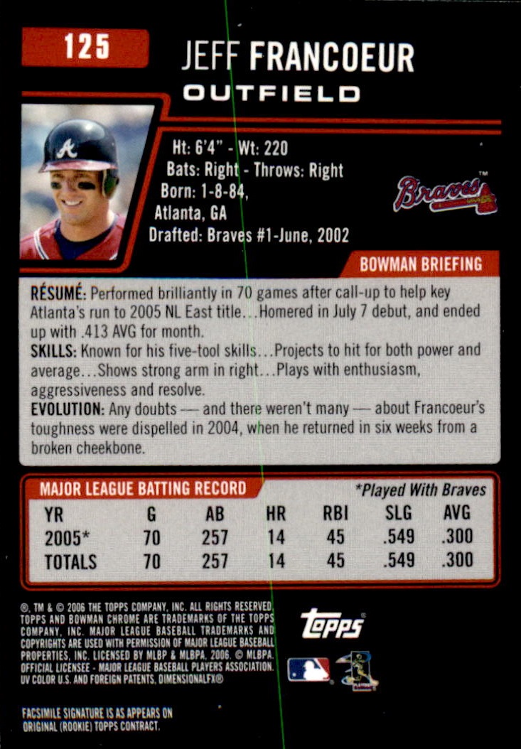 2006 Bowman Chrome Baseball Part 1 - Picture 190 of 412