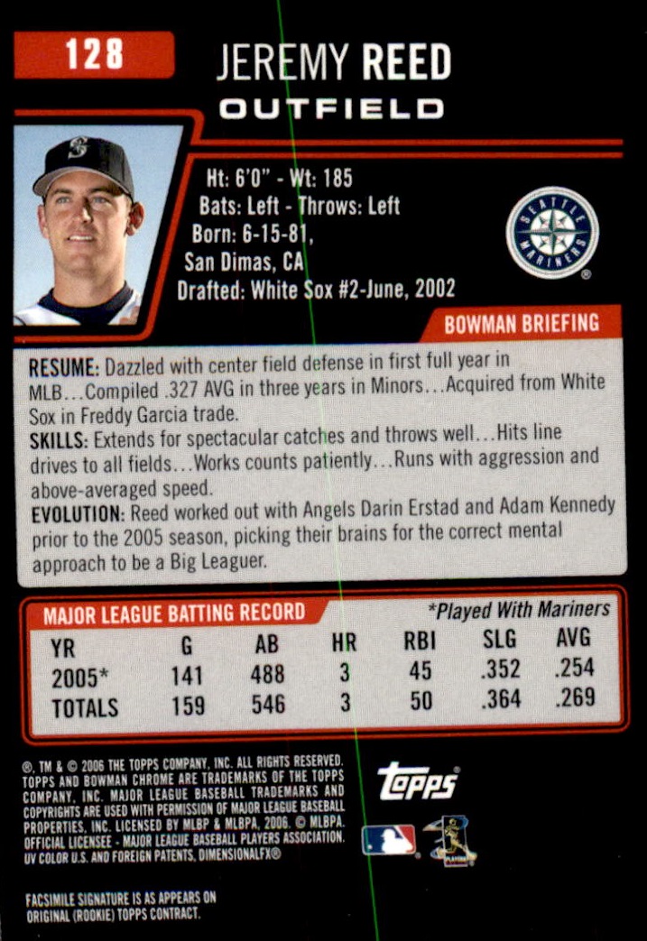 2006 Bowman Chrome Baseball Part 1 - Picture 196 of 412