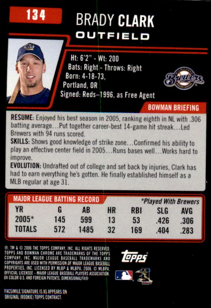 2006 Bowman Chrome Baseball Part 1 - Picture 206 of 412