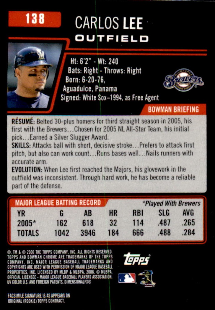 2006 Bowman Chrome Baseball Part 1 - Picture 214 of 412