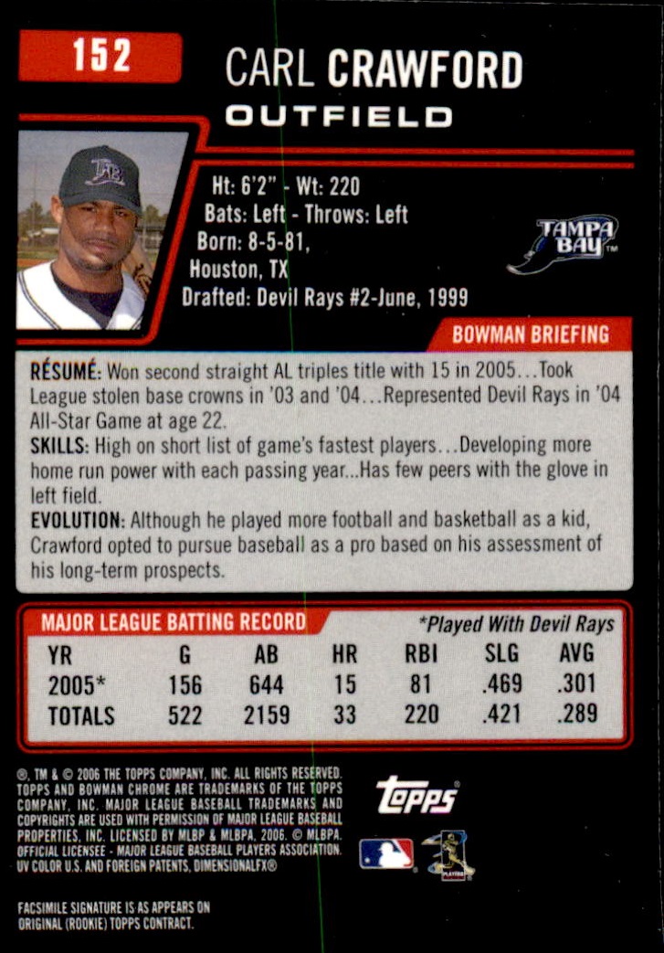 2006 Bowman Chrome Baseball Part 1 - Picture 232 of 412