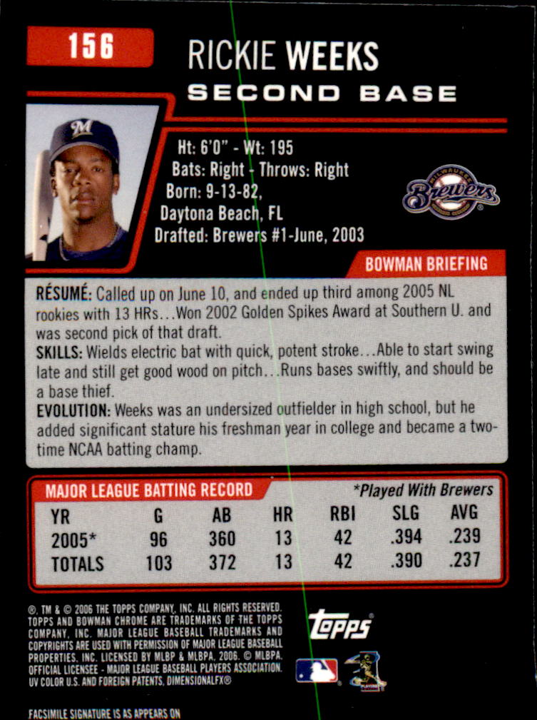 2006 Bowman Chrome Baseball Part 1 - Picture 236 of 412