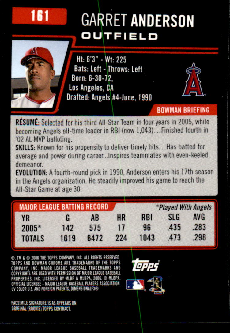 2006 Bowman Chrome Baseball Part 1 - Picture 244 of 412