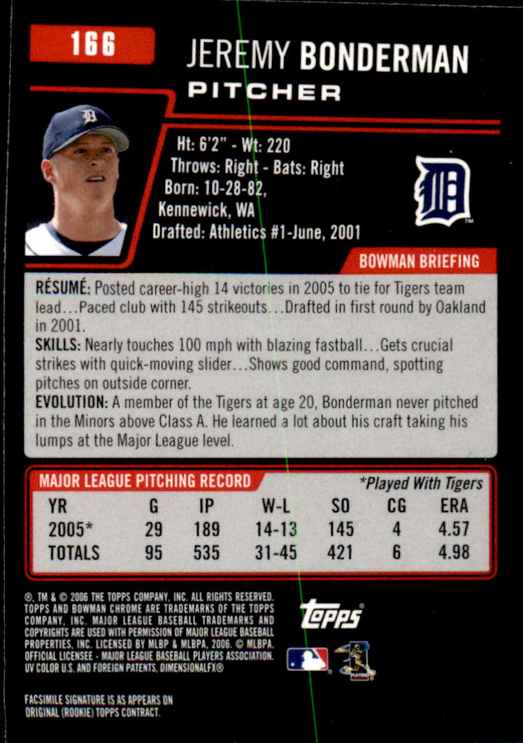 2006 Bowman Chrome Baseball Part 1 - Picture 254 of 412