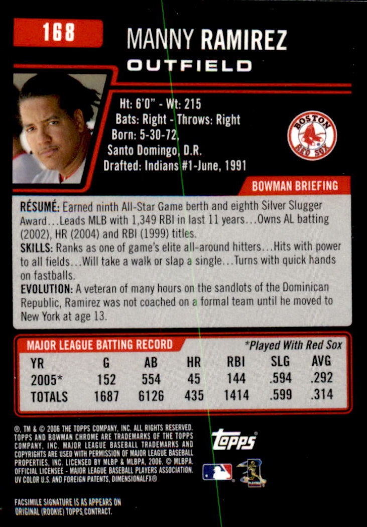 2006 Bowman Chrome Baseball Part 1 - Picture 258 of 412