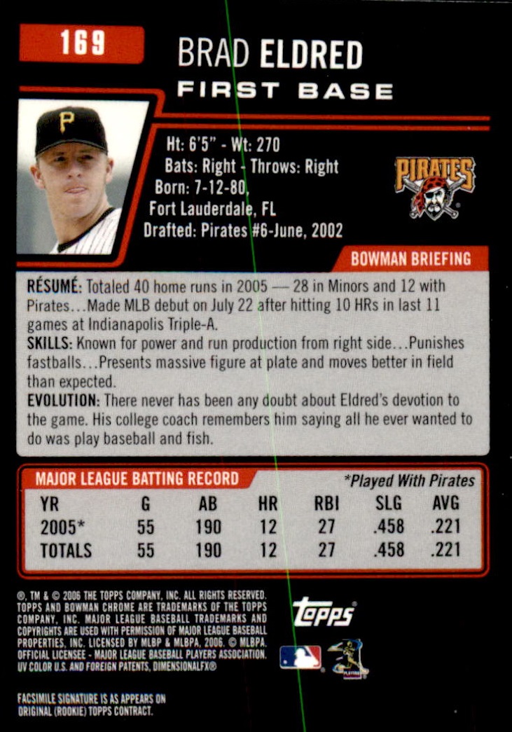 2006 Bowman Chrome Baseball Part 1 - Picture 260 of 412