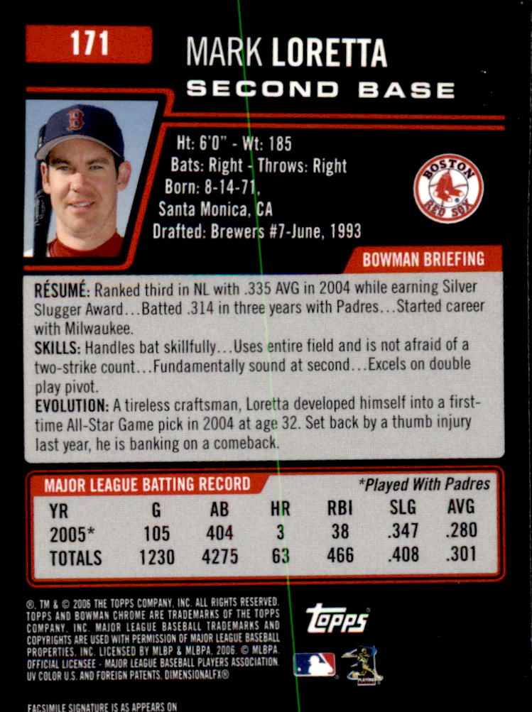 2006 Bowman Chrome Baseball Part 1 - Picture 262 of 412