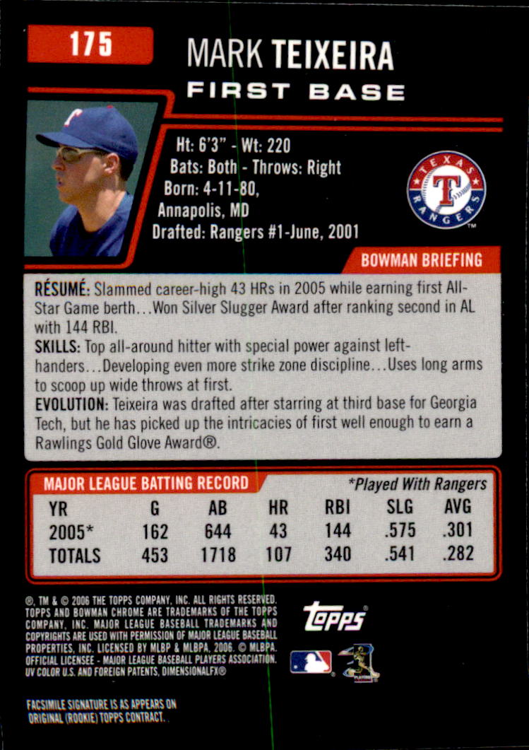 2006 Bowman Chrome Baseball Part 1 - Picture 266 of 412