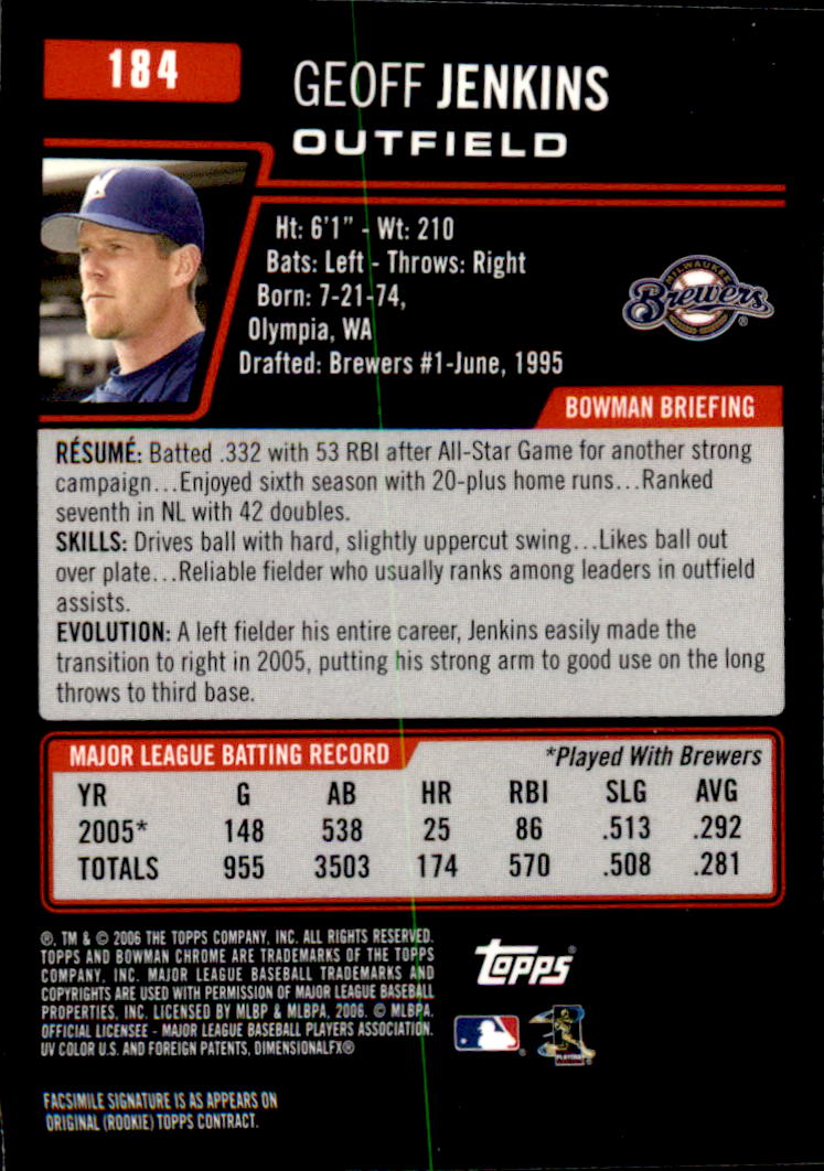 2006 Bowman Chrome Baseball Part 1 - Picture 278 of 412