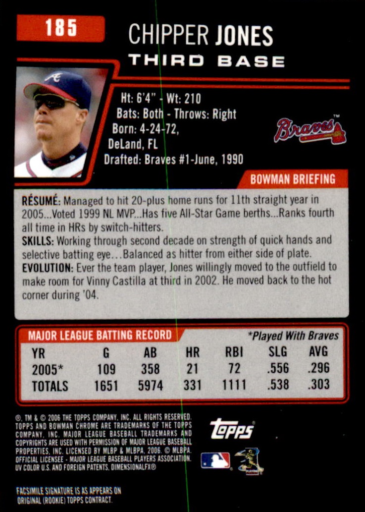 2006 Bowman Chrome Baseball Part 1 - Picture 280 of 412