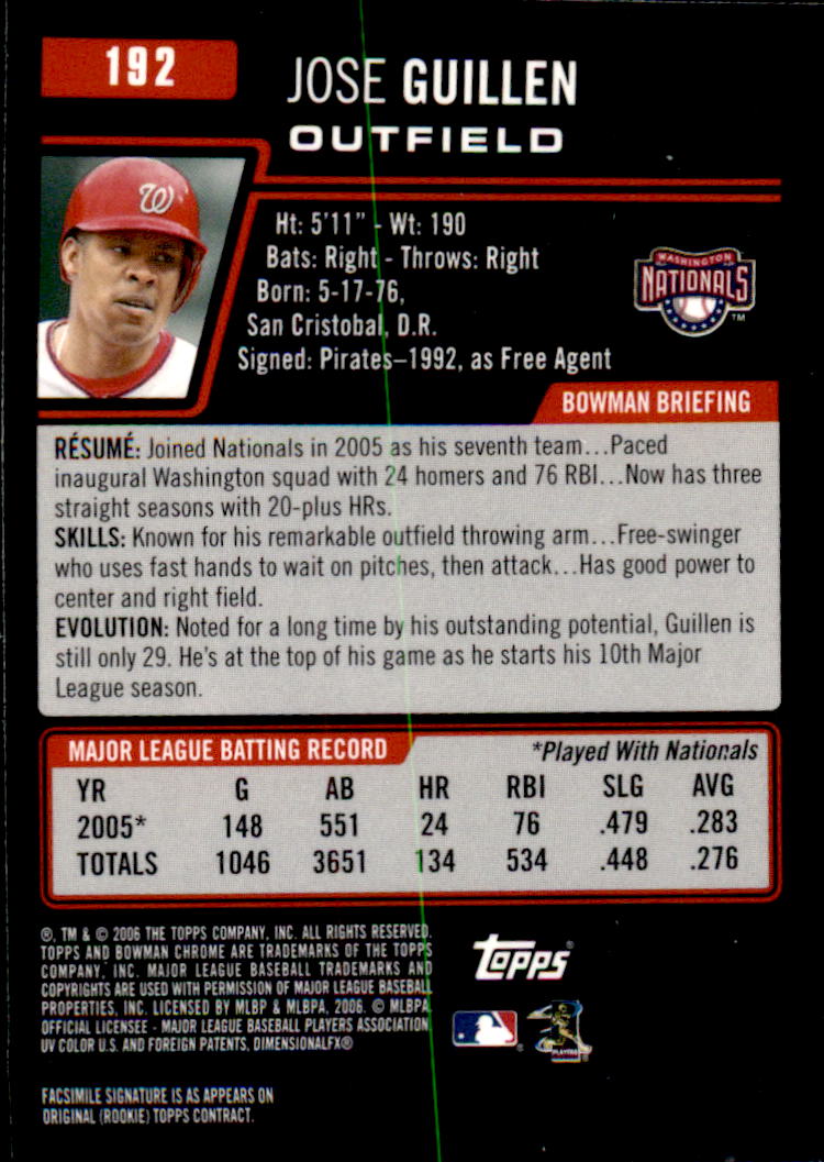 2006 Bowman Chrome Baseball Part 1 - Picture 292 of 412
