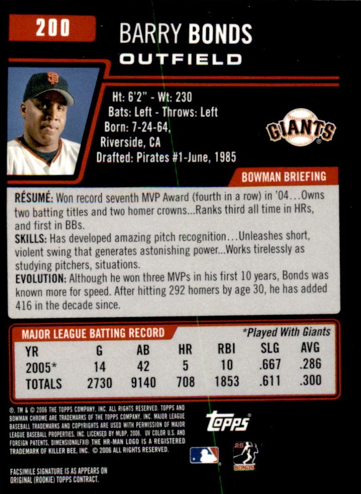 2006 Bowman Chrome Baseball Part 1 - Picture 302 of 412
