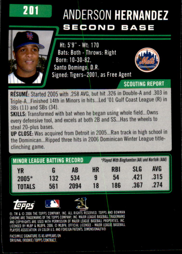 2006 Bowman Chrome Baseball Part 1 - Picture 304 of 412