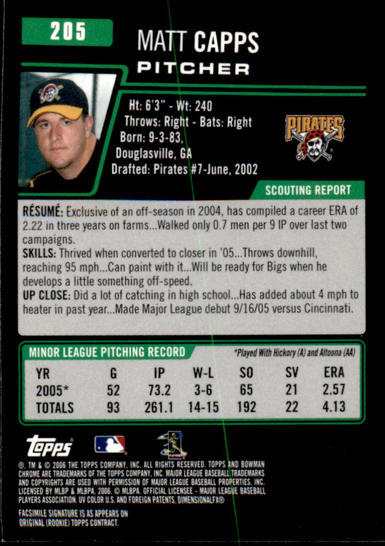 2006 Bowman Chrome Baseball Part 1 - Picture 308 of 412