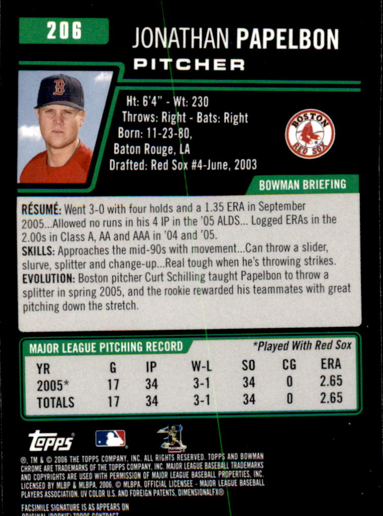 2006 Bowman Chrome Baseball Part 1 - Picture 310 of 412