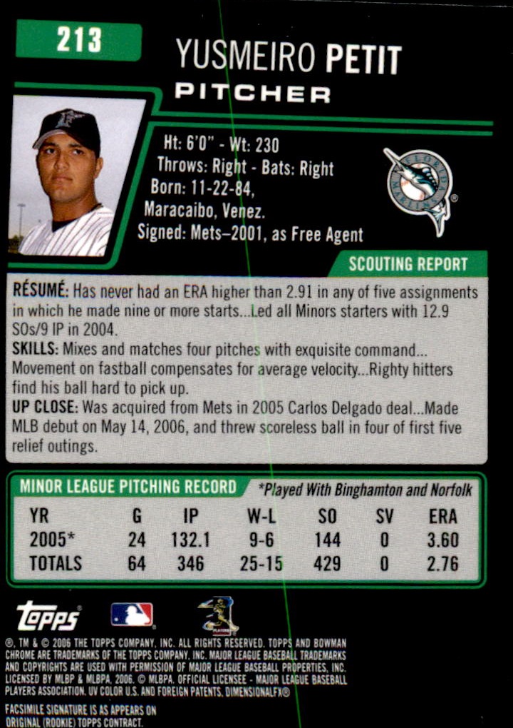 2006 Bowman Chrome Baseball Part 1 - Picture 322 of 412