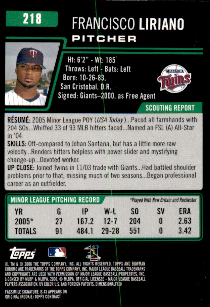 2006 Bowman Chrome Baseball Part 1 - Picture 330 of 412