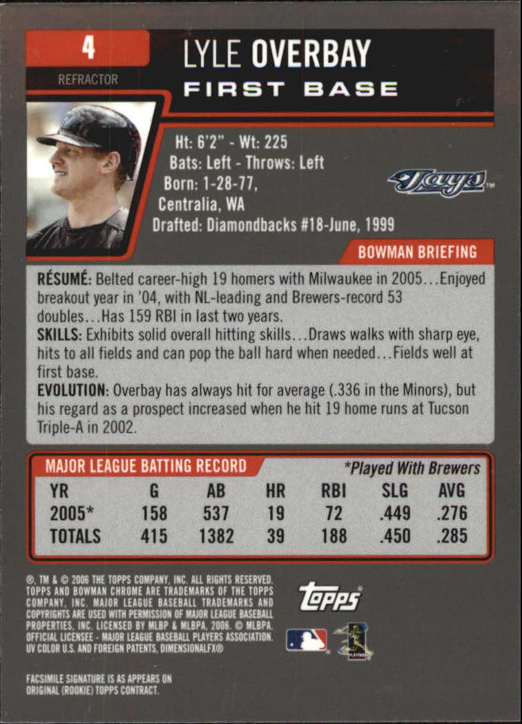 2006 Bowman Chrome Baseball Part 1 - Picture 336 of 412