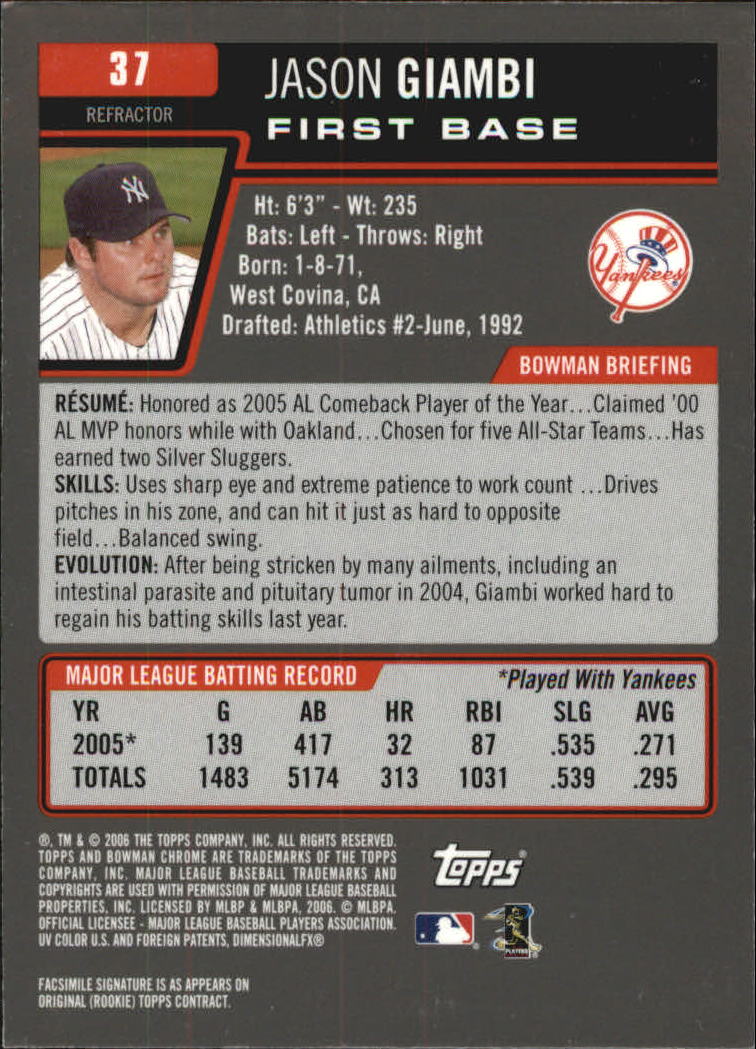 2006 Bowman Chrome Baseball Part 1 - Picture 350 of 412