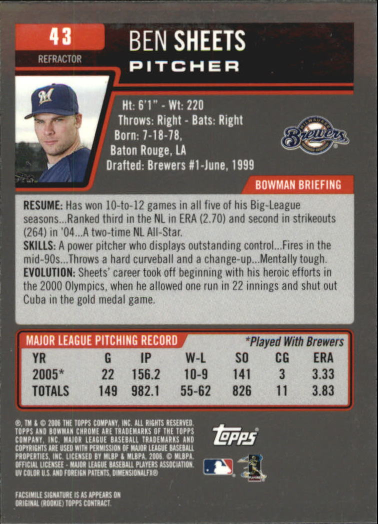 2006 Bowman Chrome Baseball Part 1 - Picture 356 of 412