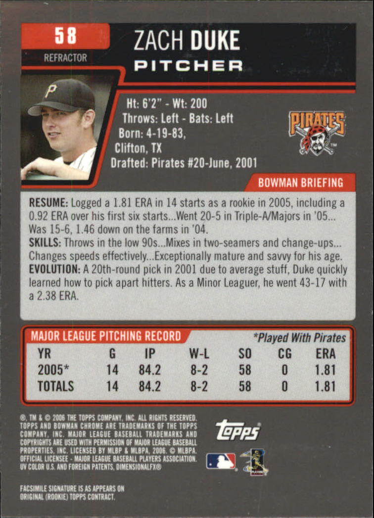 2006 Bowman Chrome Baseball Part 1 - Picture 364 of 412