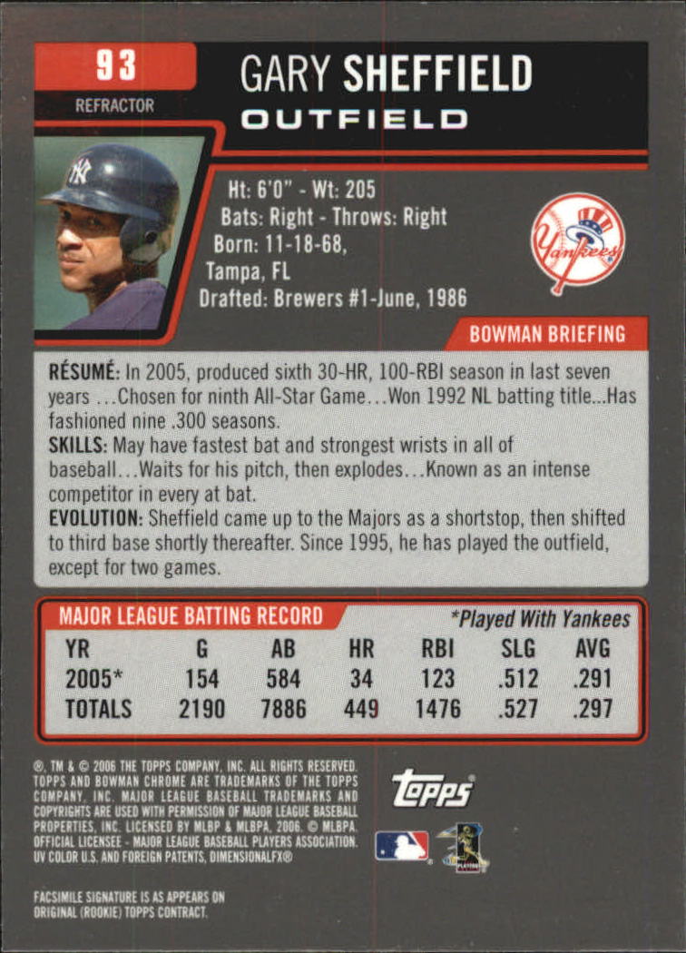 2006 Bowman Chrome Baseball Part 1 - Picture 372 of 412