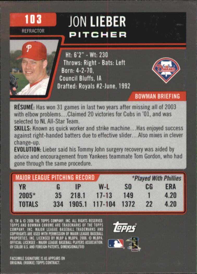 2006 Bowman Chrome Baseball Part 1 - Picture 376 of 412