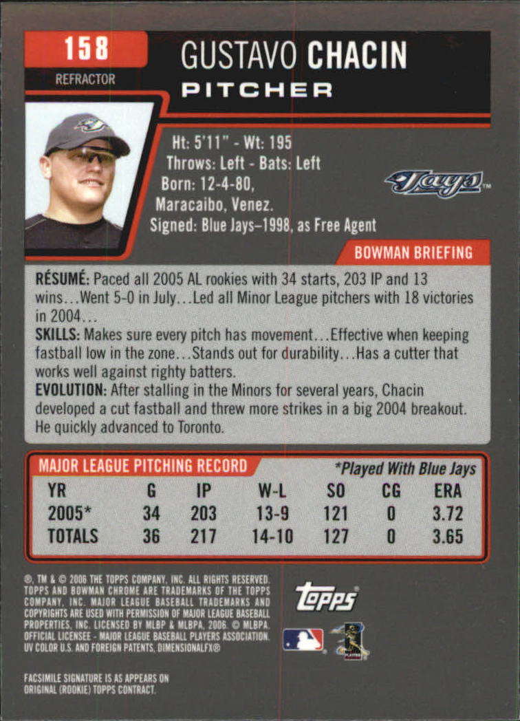 2006 Bowman Chrome Baseball Part 1 - Picture 394 of 412