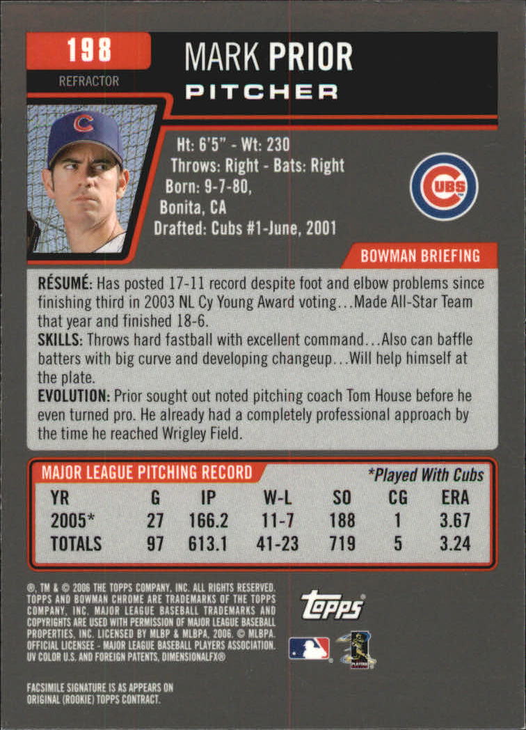 2006 Bowman Chrome Baseball Part 1 - Picture 408 of 412