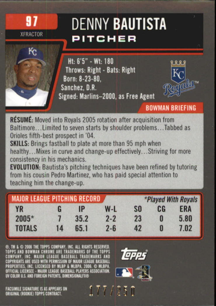 2006 Bowman Chrome Baseball Part 1 - Picture 412 of 412