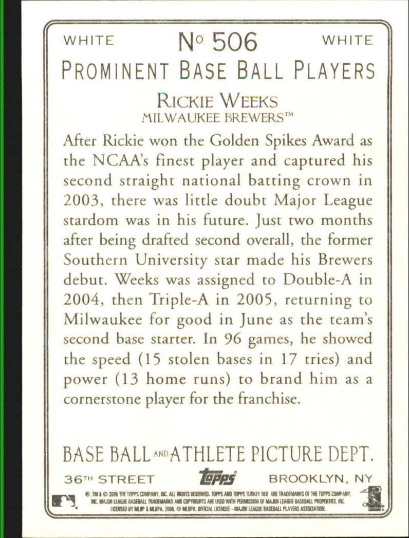 2006 Topps Turkey Red Baseball Part 3 - Picture 89 of 117
