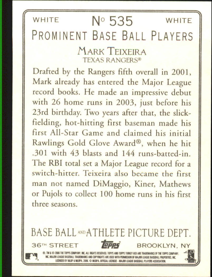 2006 Topps Turkey Red Baseball Part 3 - Picture 95 of 117