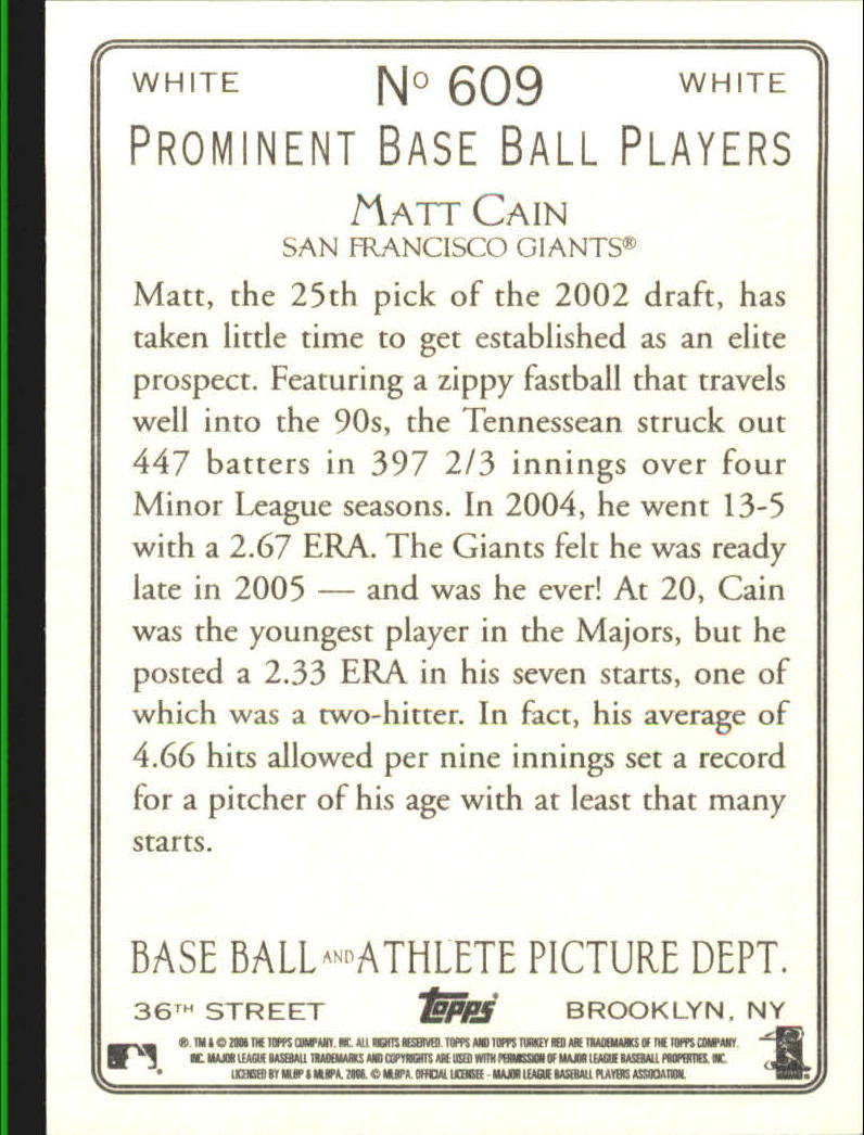 2006 Topps Turkey Red Baseball Part 3 - Picture 107 of 117