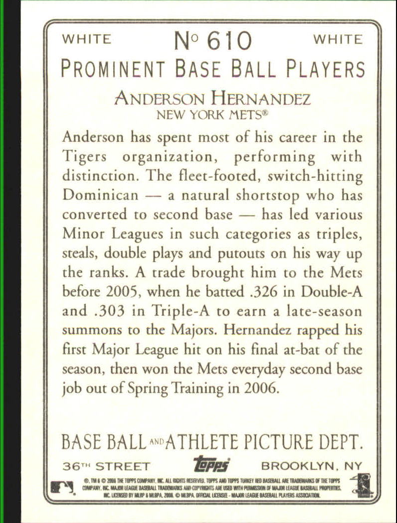 2006 Topps Turkey Red Baseball Part 3 - Picture 109 of 117