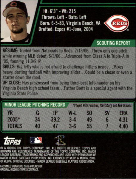 2006 Bowman Draft Baseball Part 1 Main Set (Paper) - Picture 13 of 329