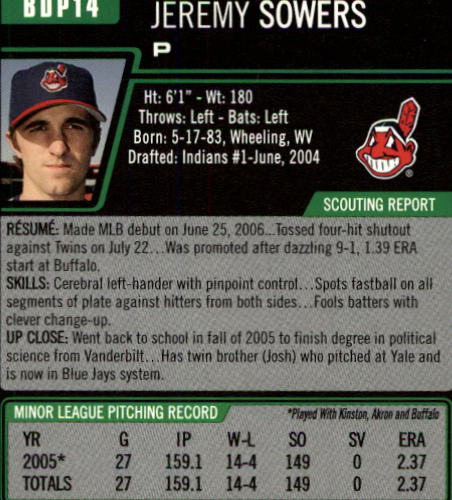 2006 Bowman Draft Baseball Part 1 Main Set (Paper) - Picture 29 of 329